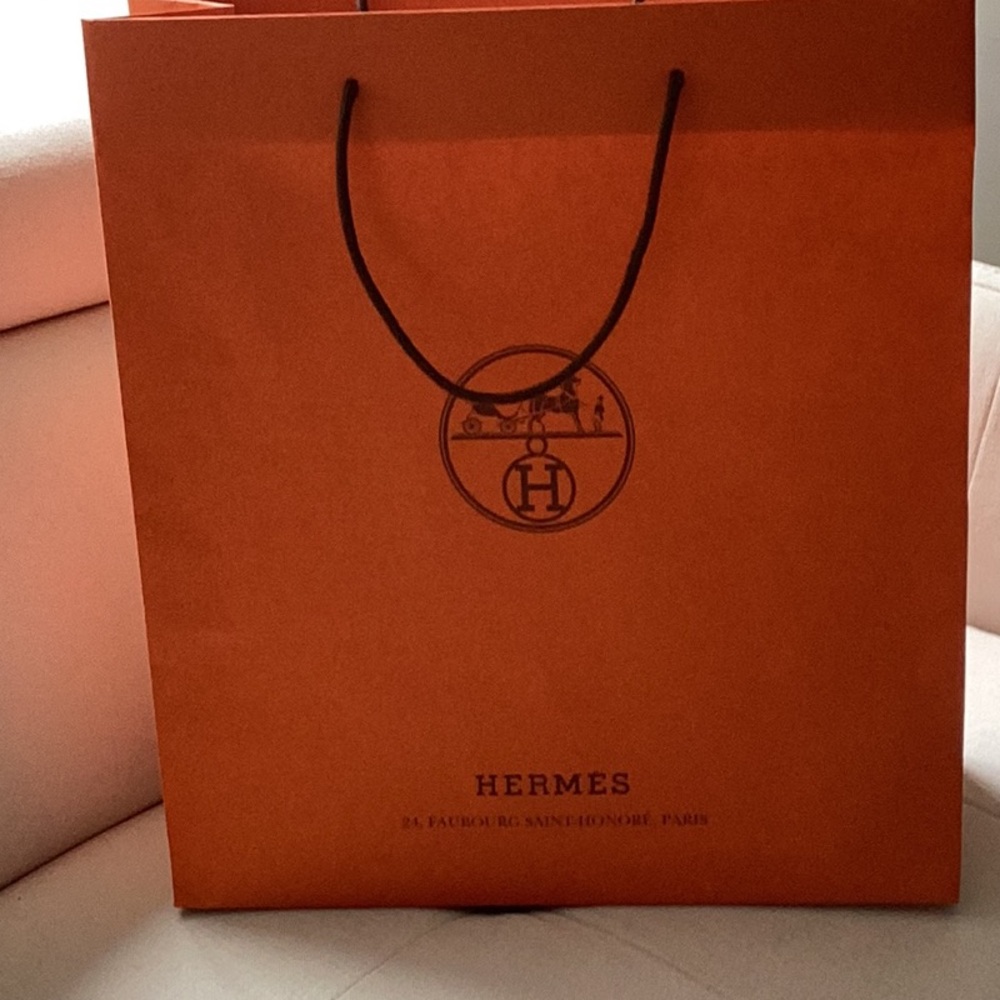 Hermes Orange Shopping Bag 18,5x16,5x 6,5